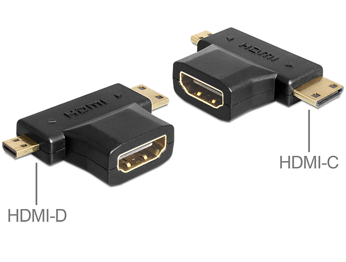 Delock Products 65446 Delock Adapter HDMI-A female > HDMI-C + HDMI