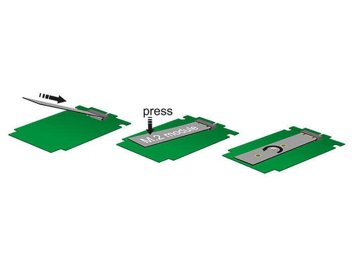 Delock PCI Express Card 4 x Internal M.2 Key B – Low Profile Form Factor 