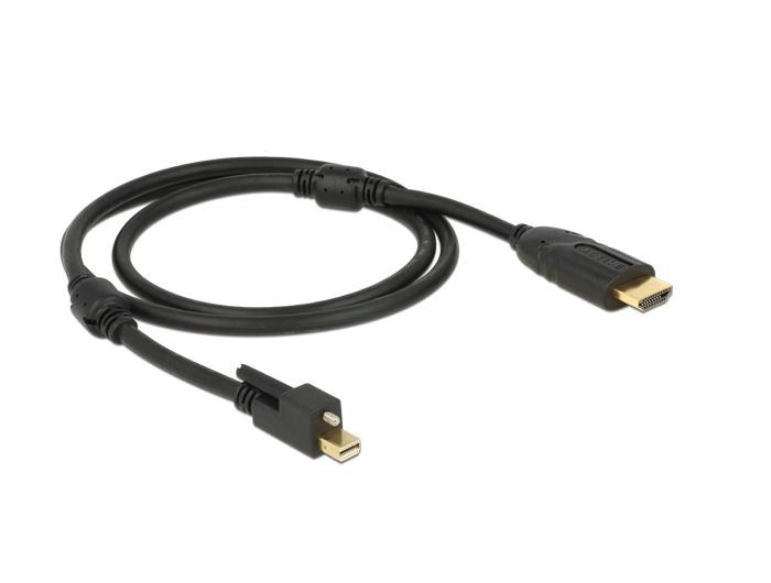 Delock Cable Mini Displayport 1.2 male  Displayport male 4K 0.5 m black 