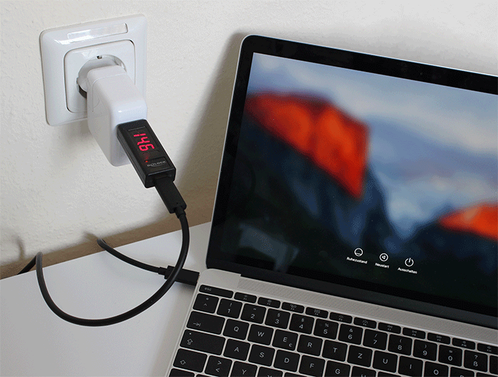 DeLOCK USB ausziehbares Ladekabel 2in1 für Smartphones und Tablets/USB zu USB-C rot/schwarz
