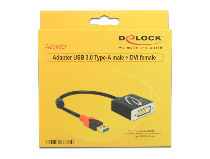 Dwelling dræbe fiktion Delock Products 62737 Delock Adapter USB 3.0 Type-A male > DVI female