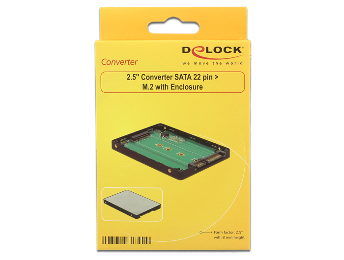 Delock Products 62792 Delock 2.5″ Converter SATA 22 pin > M.2 with