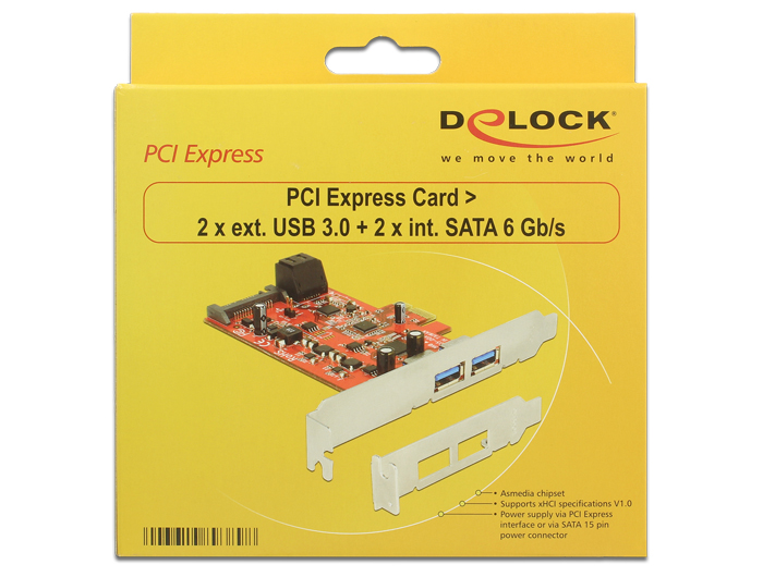 Delock Carte PCI Express 3x USB-A 3.0 / 2x USB-C 3.0