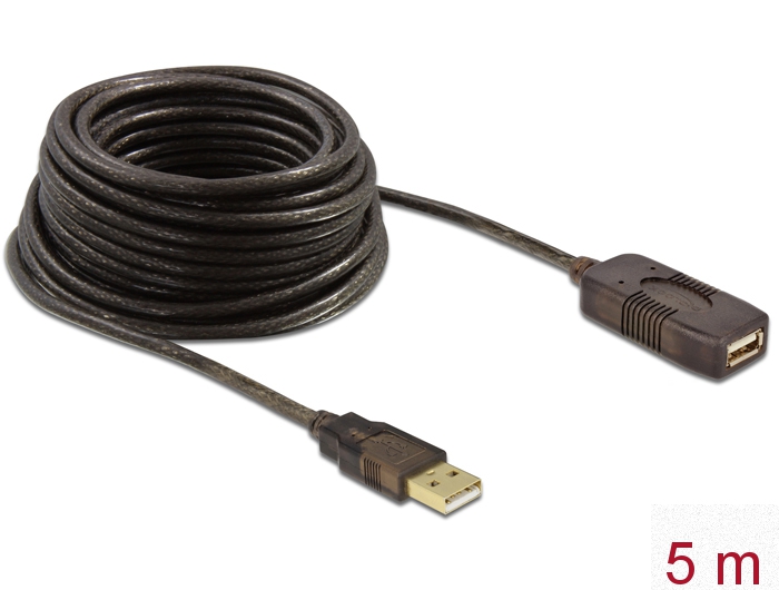 Delock KB000393 5 m USB 2.0 Type-A Male to USB 2.0 Type-A Female Extension Cable 