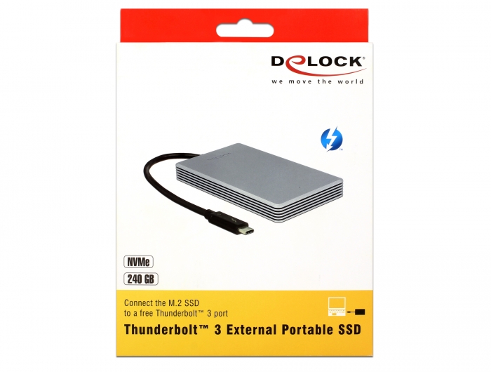 Delock Produits 54000 Delock Portable externe Thunderbolt™ 3 240 GB SSD M.2  PCIe NVMe