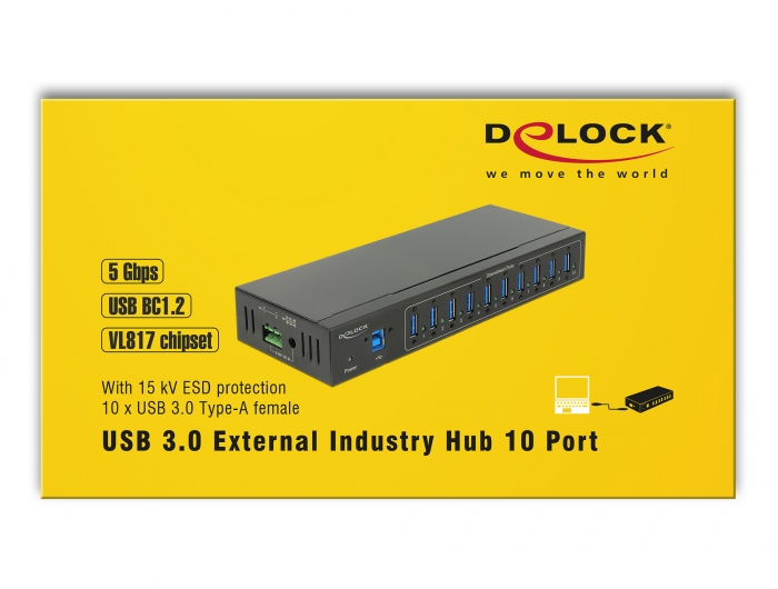 Delock Products 63919 Delock External Industry Hub 10 x USB 3.0