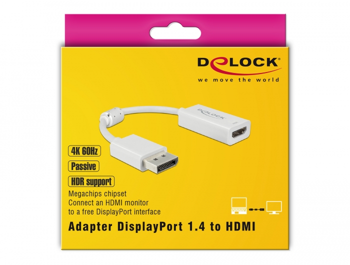 Delock Câble DisplayPort 1.4 - HDMI, 4K 60Hz, HDR 3m