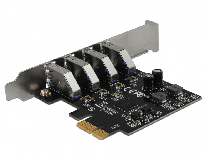4-Port, USB 3.0 DeLock PCI-e Karte 