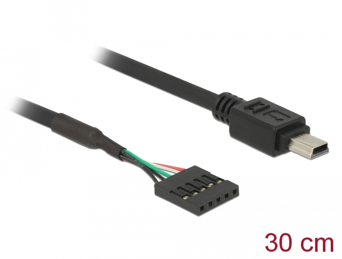 Delock Products Delock Cable USB 2.0 pin header female 5 pin > USB 2.0 Type Mini-B male 30 cm