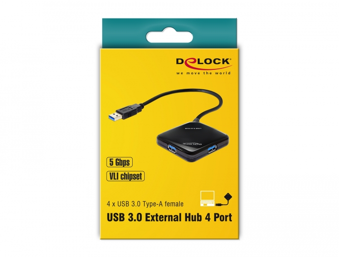 Delock Products 62485 Delock USB 3.0 External Hub 4 Port