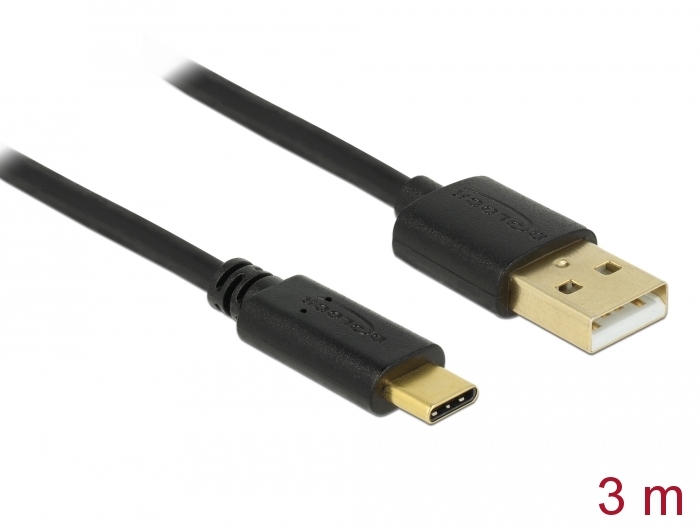Nanocable Cable USB 2.0 3A USB-C Macho a USB-A Macho 3m