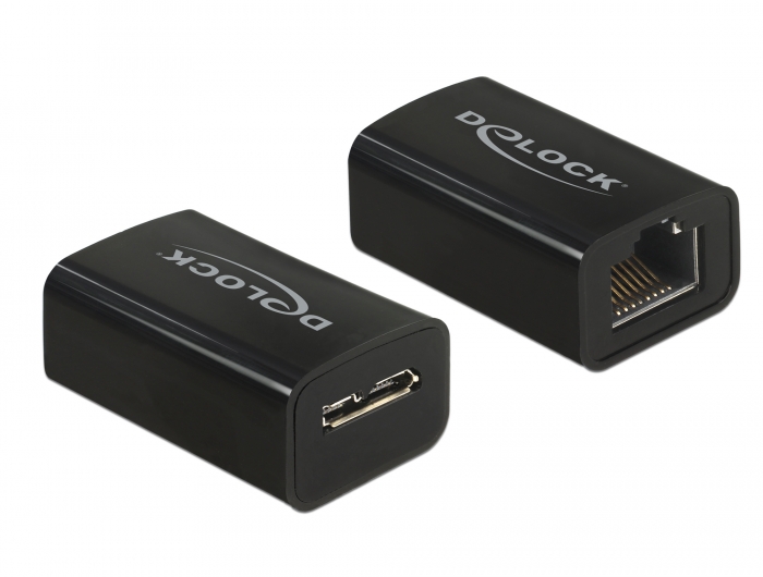 Delock 65916 Delock Adapter USB (USB 3.1 Gen 1) with USB Type Micro-B female > Gigabit LAN 10/100/1000 Mbps compact