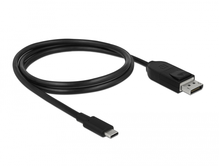 Cable bidireccional USB Tipo C a DisplayPort DP DeLOCK Modo Alt 8K, 60 Hz, 1 m, Certificado DP 8K