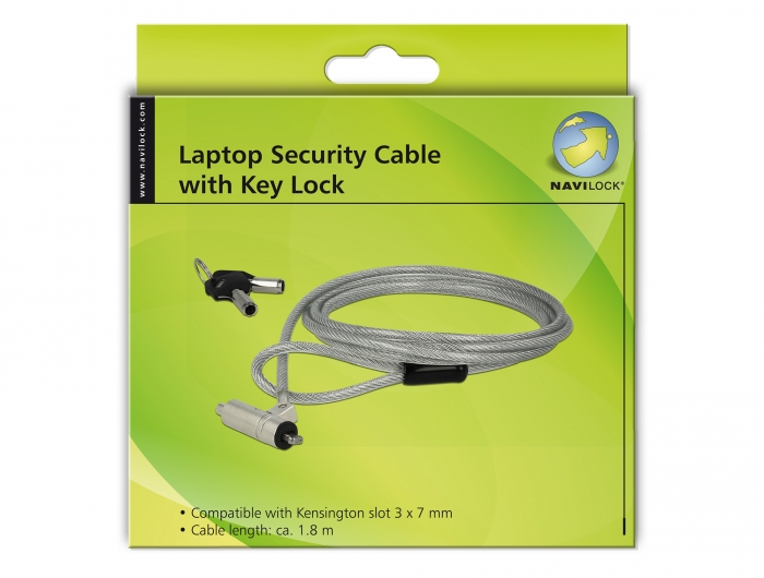 Navilock Products 20653 Navilock Laptop Security Cable with Key