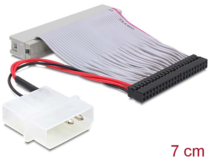 forsvinde Mary Sammenligning Delock Products 82695 Delock Cable HDD flat ribbon 2.5 IDE 44 pin female >  3.5 IDE 40 pin male 7 cm
