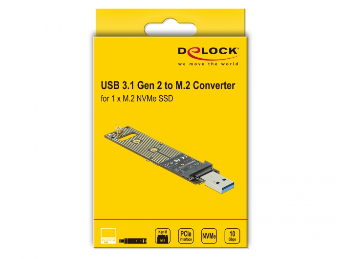 Delock Products 64069 Delock Converter for M.2 NVMe PCIe SSD with USB 3.1  Gen 2