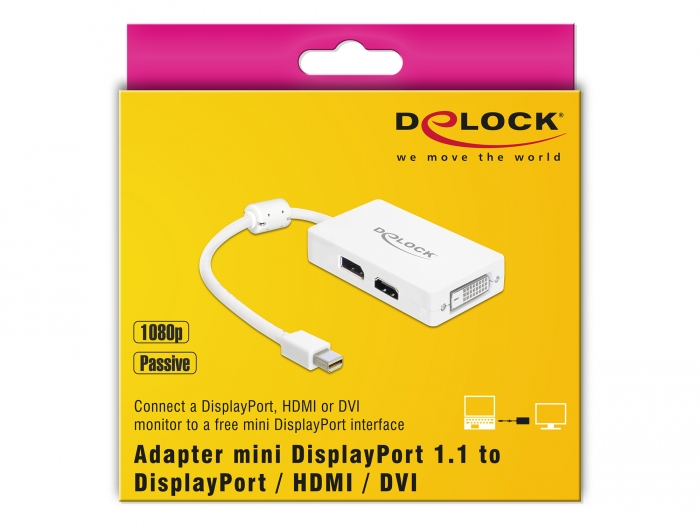 Adaptateur Mini DisplayPort vers HDMI DELOCK Adaptador Mini DisplayPort >  HDMI 18 cm
