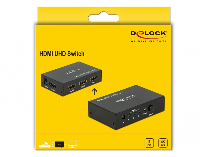 Delock Products 83278 Delock High Speed HDMI cable Switch 3 in > 1