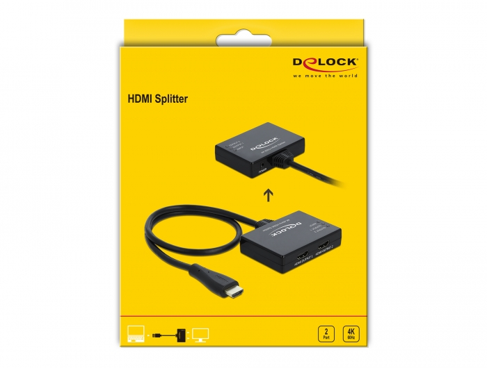 Delock Products 87747 Delock HDMI Splitter 1 x HDMI in > 2 x HDMI