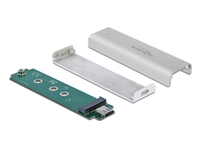 Delock Produits 42600 Delock Boitier externe pour M.2 NVMe PCIe SSD avec  SuperSpeed USB 10 Gbps (USB 3.2 Gen 2) USB Type-C™ femelle