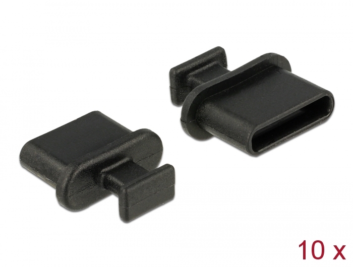 Delock Produkte 64013 Delock Staubschutz für USB Type-C™ Buchse mit Griff  10 Stück schwarz