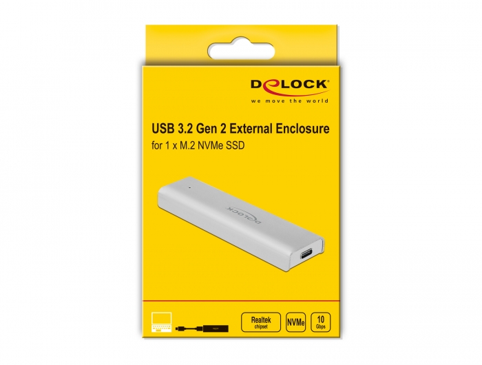 Delock Boîtier externe USB-C 3.1 Gen2 pour M.2 NVME SSD M.2