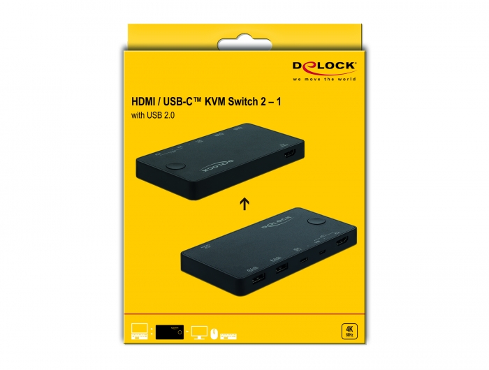 Delock Produkte 11477 Delock HDMI / USB-C™ KVM Switch 4K 60 Hz mit