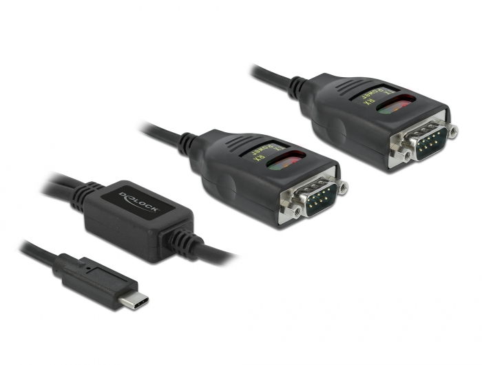 Adaptateur et convertisseur DELOCK : Adaptateur USB-C vers 2 x