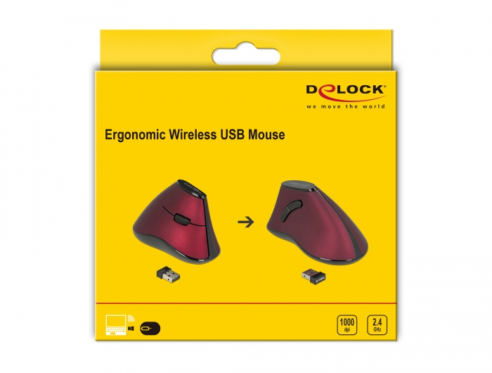 Delock Products 12528 Delock Ergonomic vertical optical 5-button 