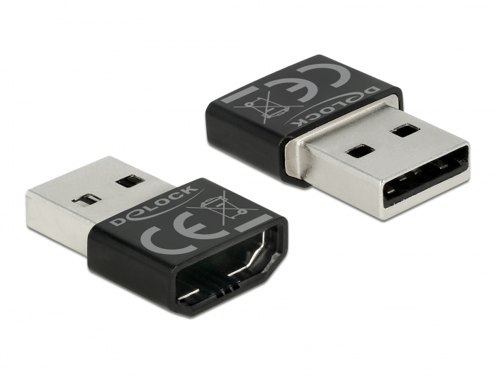 DELOCK 87880: Rallonge encastrable, HDMI - USB mâle > femelle, 1 m
