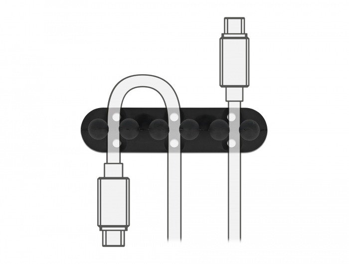 Delock Kabelkanal 18294 - Kabelhalter Mini Set 10 Stück farbig sortiert