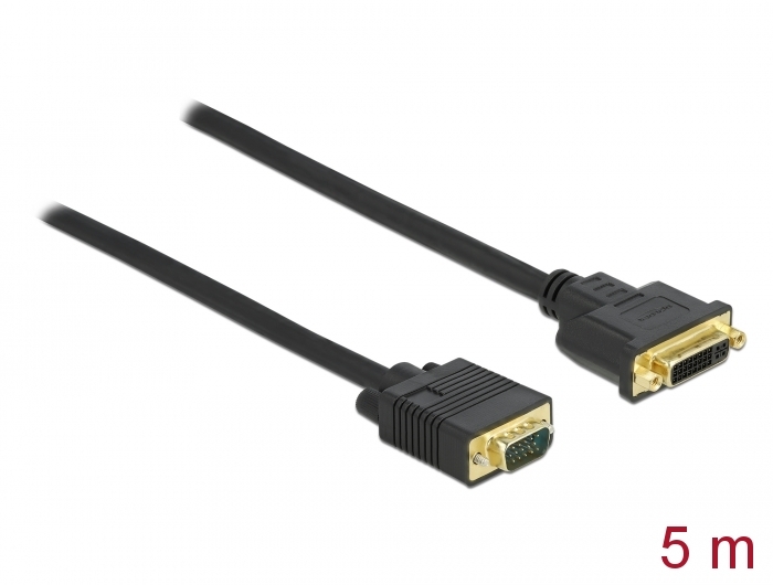 DELOCK 65016: Adaptateur VGA DVI 24+5 mâle > 15pin femelle chez reichelt  elektronik