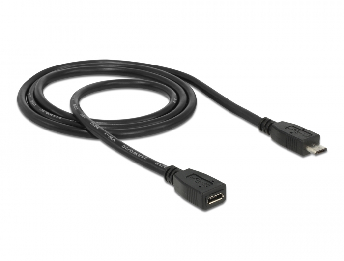 Delock Products 83248 Delock Extension cable USB 2.0 type Micro-B male > USB  2.0 type Micro-B female 1 m