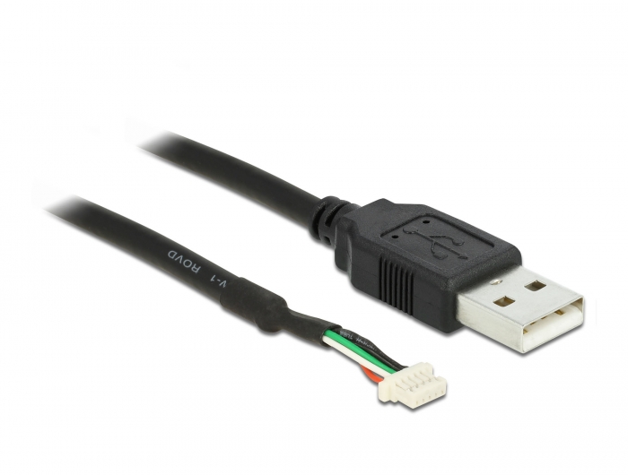 Delock Productos 85664 Delock Cable macho USB 2.0 Tipo-A > 2 hilos abiertos  de alimentación de 1,5 m Raspberry Pi