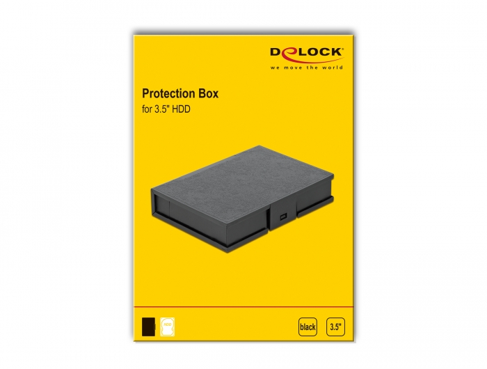 DeLOCK Boîtier de protection pour HDD 3.5″ (Noir) - 18372 
