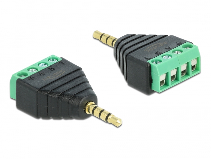 Delock Products 65453 Delock Adapter Stereo plug 3.5 mm > Terminal Block 4  pin