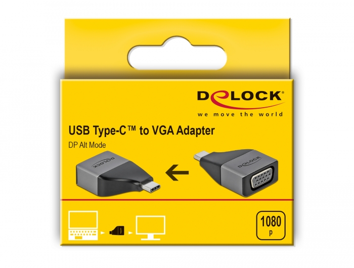 Delock Products 64002 Delock USB Type-C™ Adapter to VGA (DP Alt
