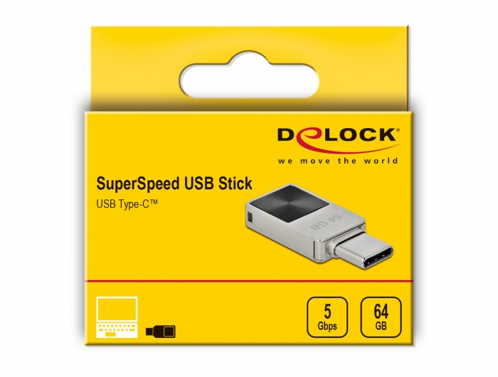Delock Products Delock Mini USB 3.2 Gen 1 USB-C™ Memory Stick 64 GB - Metal Housing