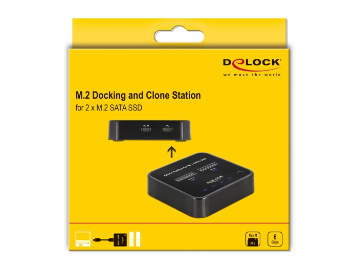 Delock Products 63334 Delock M.2 Station for 2 x M.2 SATA SSD with Clone function