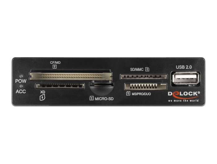 Delock 91674 Delock 3.5″ USB 2.0 Card Reader 5 slot + 1 USB 2.0-A female