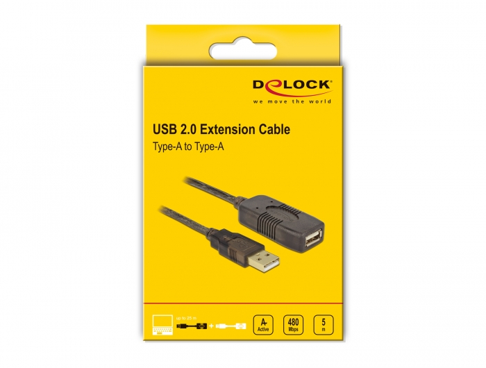 Delock Alargador USB 5m (Activo) - Informática Ducal