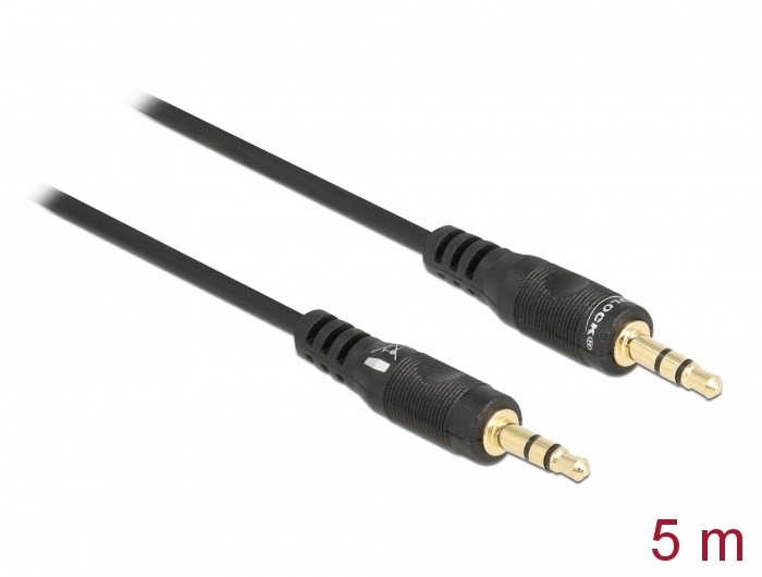 Delock Products 84438 Delock Cable Audio DC jack 3.5 mm 3 pin male / male 5  m