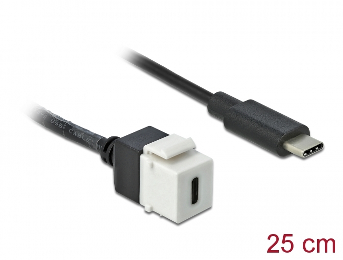 Delock Produkte 86399 Delock Keystone Modul USB 3.0 C Buchse > USB 3.0 C  Stecker mit Kabel