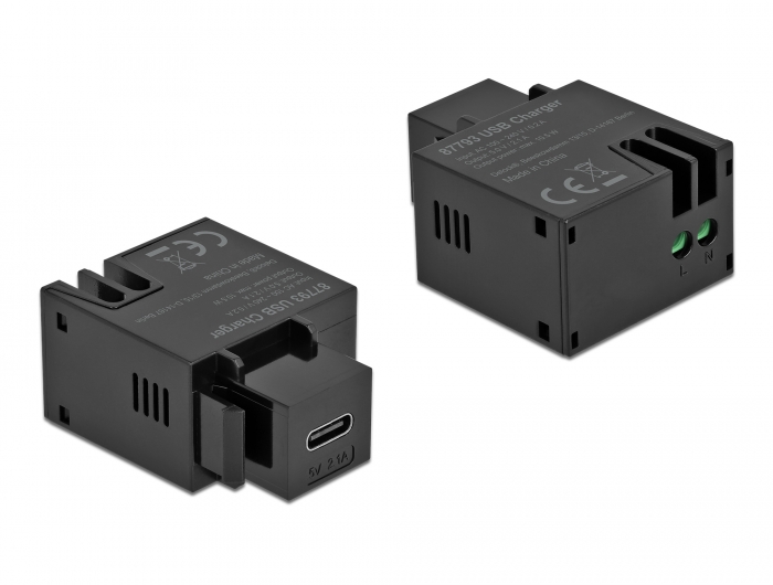 Delock Products 87793 Delock Keystone Module USB Type-C™ Charging Port 2.1  A black
