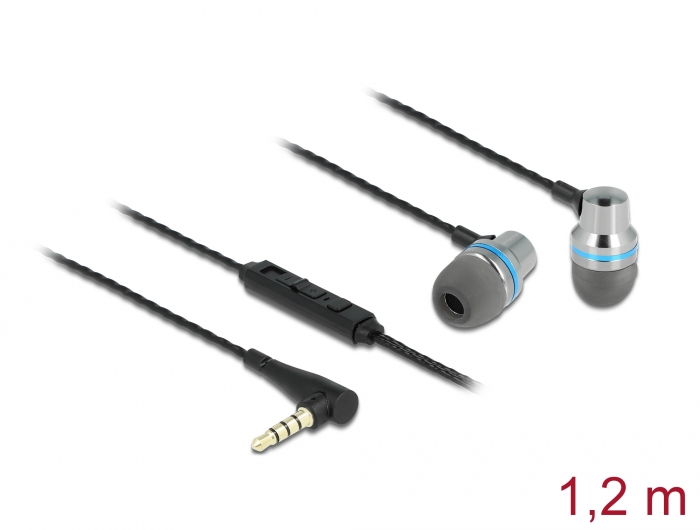 Auriculares con cable con micrófono, auriculares de medio oído con  micrófono integrado de control de volumen, auriculares estéreo con cable de  graves