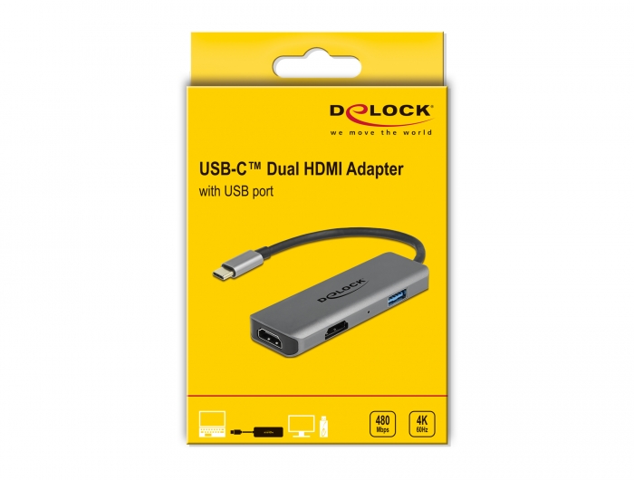 Adaptateur USB à Dual HDMI, 4K30Hz/1080p - Adaptateurs vidéo USB
