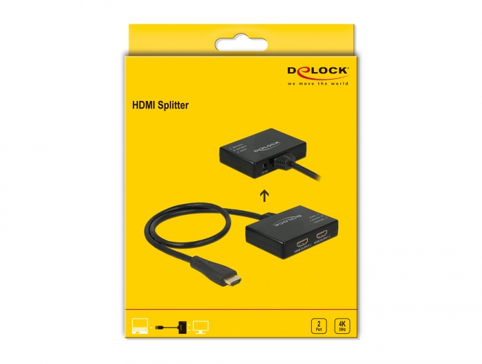 Delock Produits 87700 Delock Répartiteur HDMI 1 entrée HDMI > 2