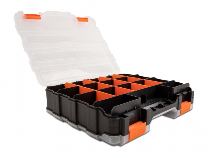 Delock Products 18417 Delock Sorting box with 34 compartments 320 x 270 x  80 mm orange / black