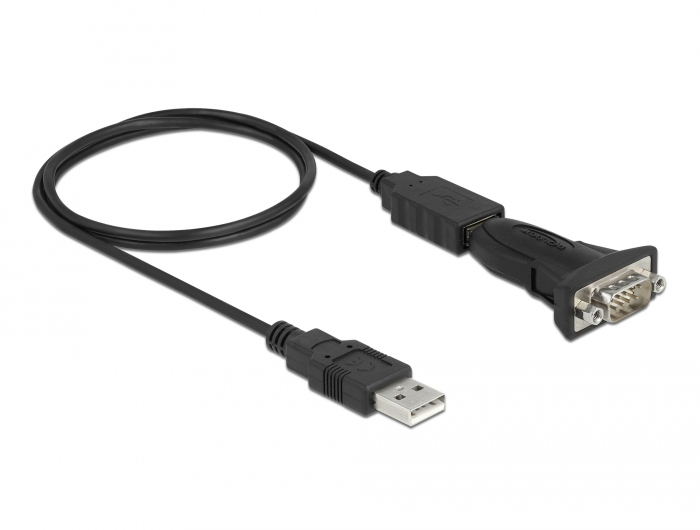 Delock Products 61506 Delock Adapter USB 2.0 Type-A to 1 x Serial RS-232  D-Sub 9 pin male with nuts