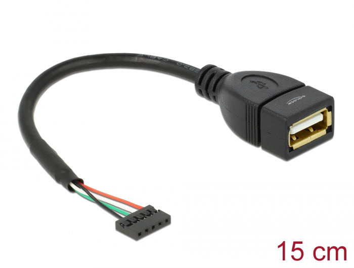 Delock Câble USB 2.0 USB A - USB C coudé 0.5 m - 80029 
